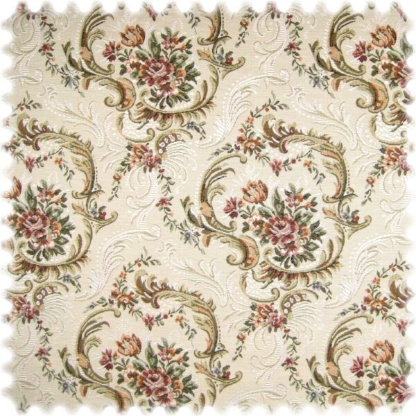 Jacquard Ornament Gobelin Möbelstoff Bach beige