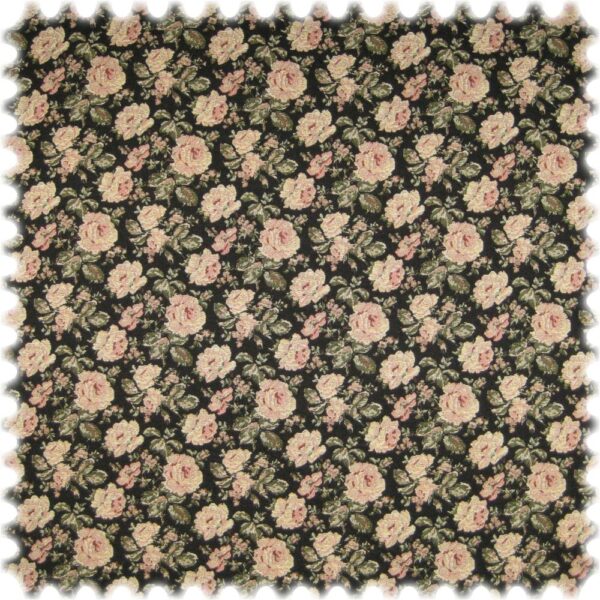 Jacquard Ornament Gobelin Möbelstoff Puccini Schwarz