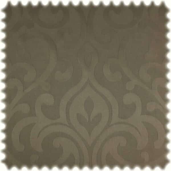 AKTION 100% Baumwolle Damast Möbelstoff Ornament Austin Taupe