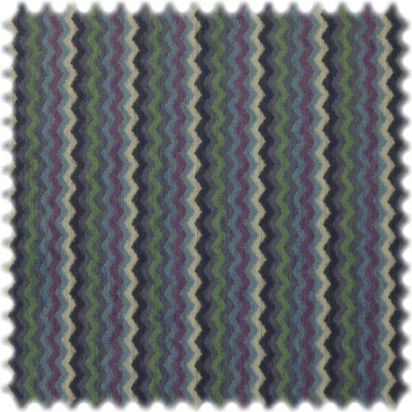 AKTION Jacquard Chenille Möbelstoff Zigzac Blau