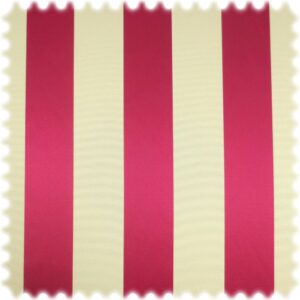 AKTION Reststück 3 Meter Trevira CS Jacquard Streifen Möbelstoff Bellevue Pink / Perlweiss