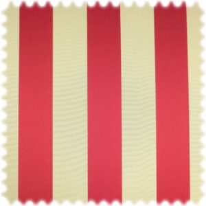 AKTION Trevira CS Jacquard Streifen Möbelstoff Bellevue Rot / Beige