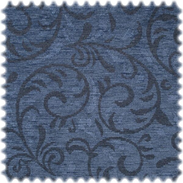 Chenille Möbelstoff Valencia Blau