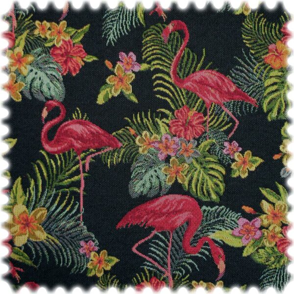 Jacquard Flachgewebe Möbelstoff Flamingo