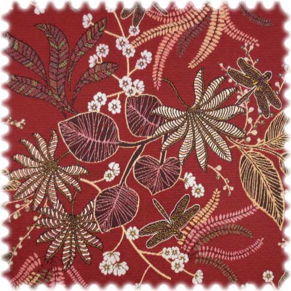 Jacquard Flachgewebe Möbelstoff Planta Rot