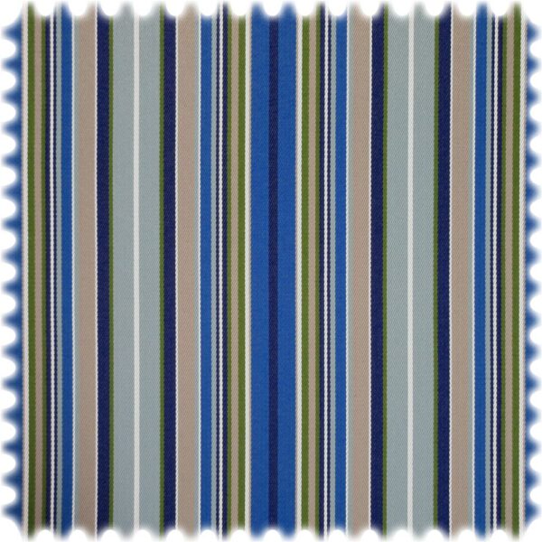 UV Beständiger Outdoor & Boot Möbelstoff Solar Stripe Signalblau mit Sanitized®Ausrüstung