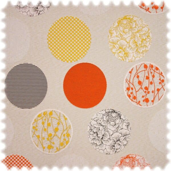 AKTION Outdoor Jacquard Möbelstoff Sunny Day Gelb / Orange