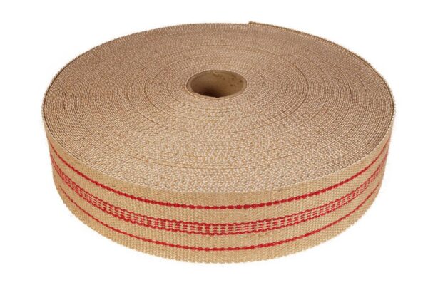 50 Meter Polster Jute Gurte Extra Fest Rot