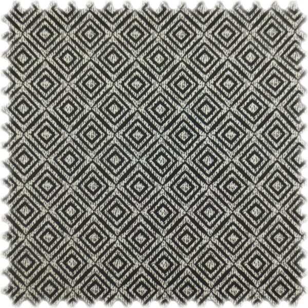 Jacquard Flachgewebe Möbelstoff Rhombus Schwarz / Weiss