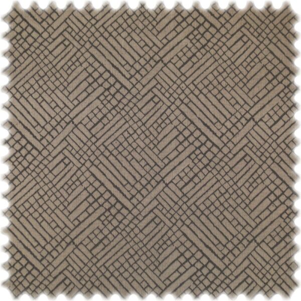 AKTION Jacquard Möbelstoff Sloane Square Taupe mit hohem Baumwollanteil